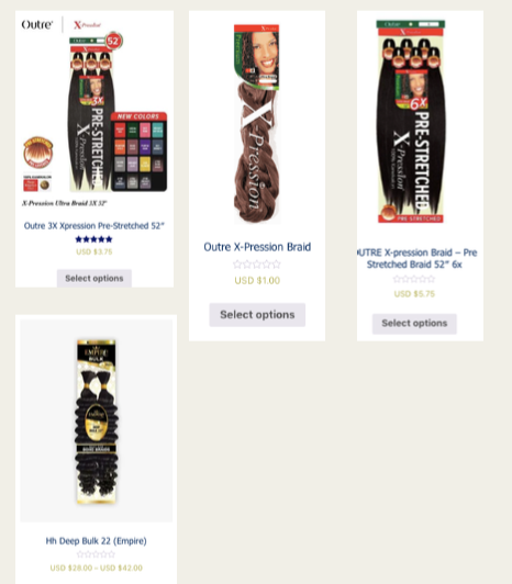 Hair & Product Vendors List