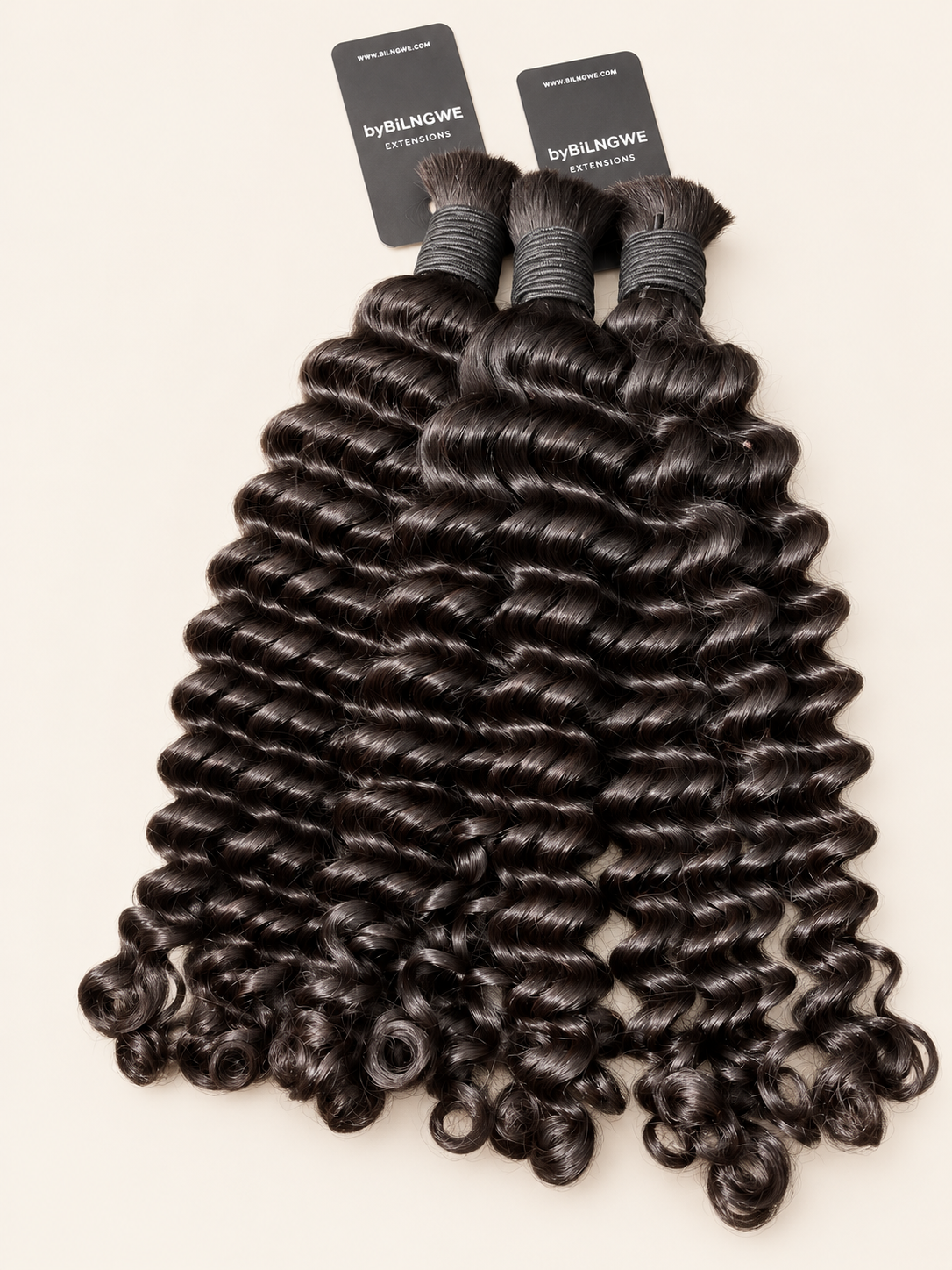 18-inch Deepwave bulk human hair for boho braids, no weft — byBilngwe