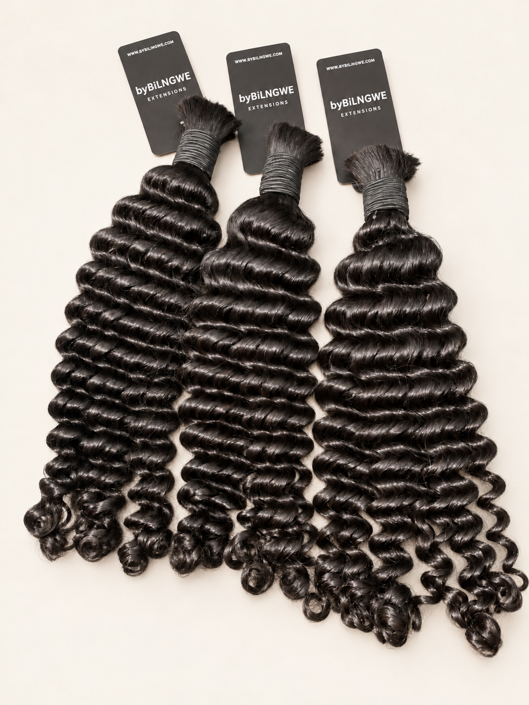 18-inch Deepwave bulk human hair for boho braids, no weft — byBilngwe