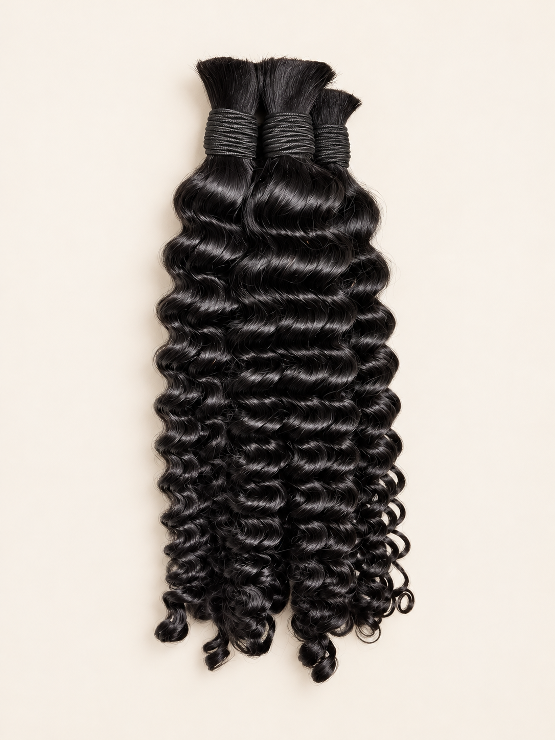 18-inch Deepwave bulk human hair for boho braids, no weft — byBilngwe