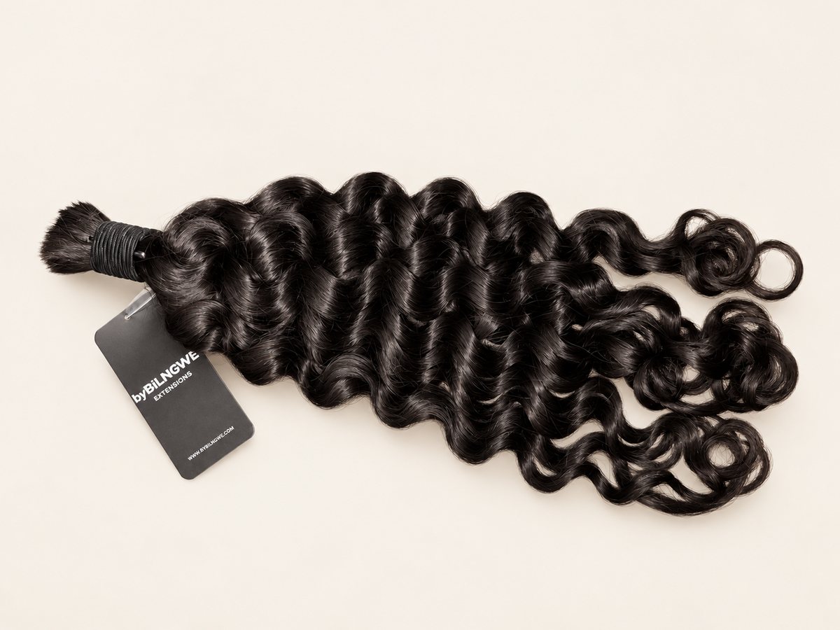 18-inch Waterwave bulk human hair for boho braids, no weft — byBilngwe