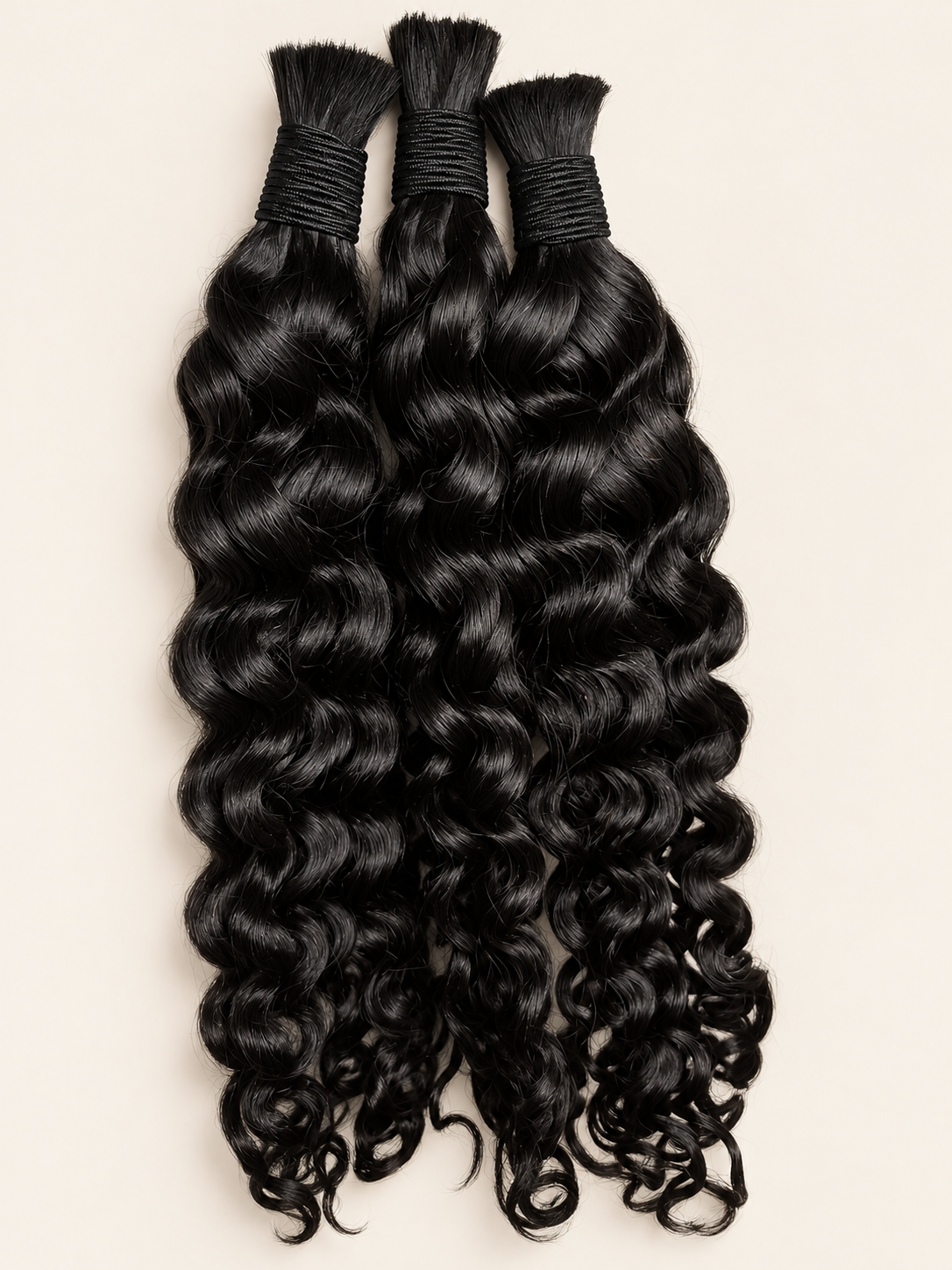 18-inch Waterwave bulk human hair for boho braids, no weft — byBilngwe