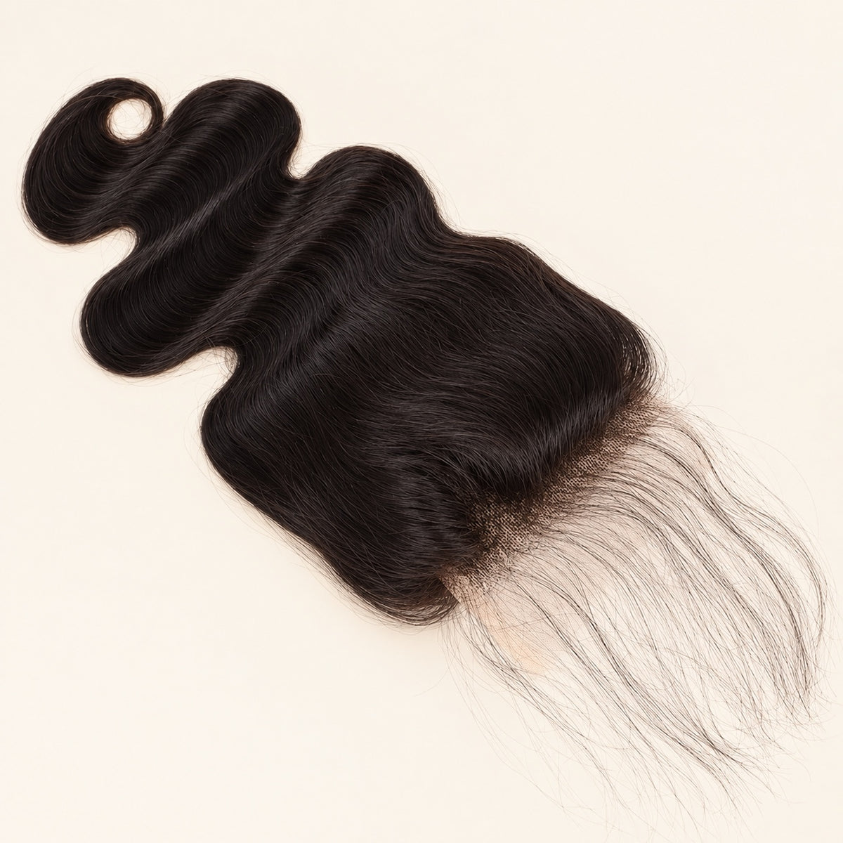 4x4 body wave lace closure hairline detail
