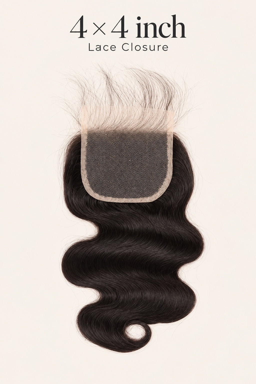 4x4 body wave lace closure underside