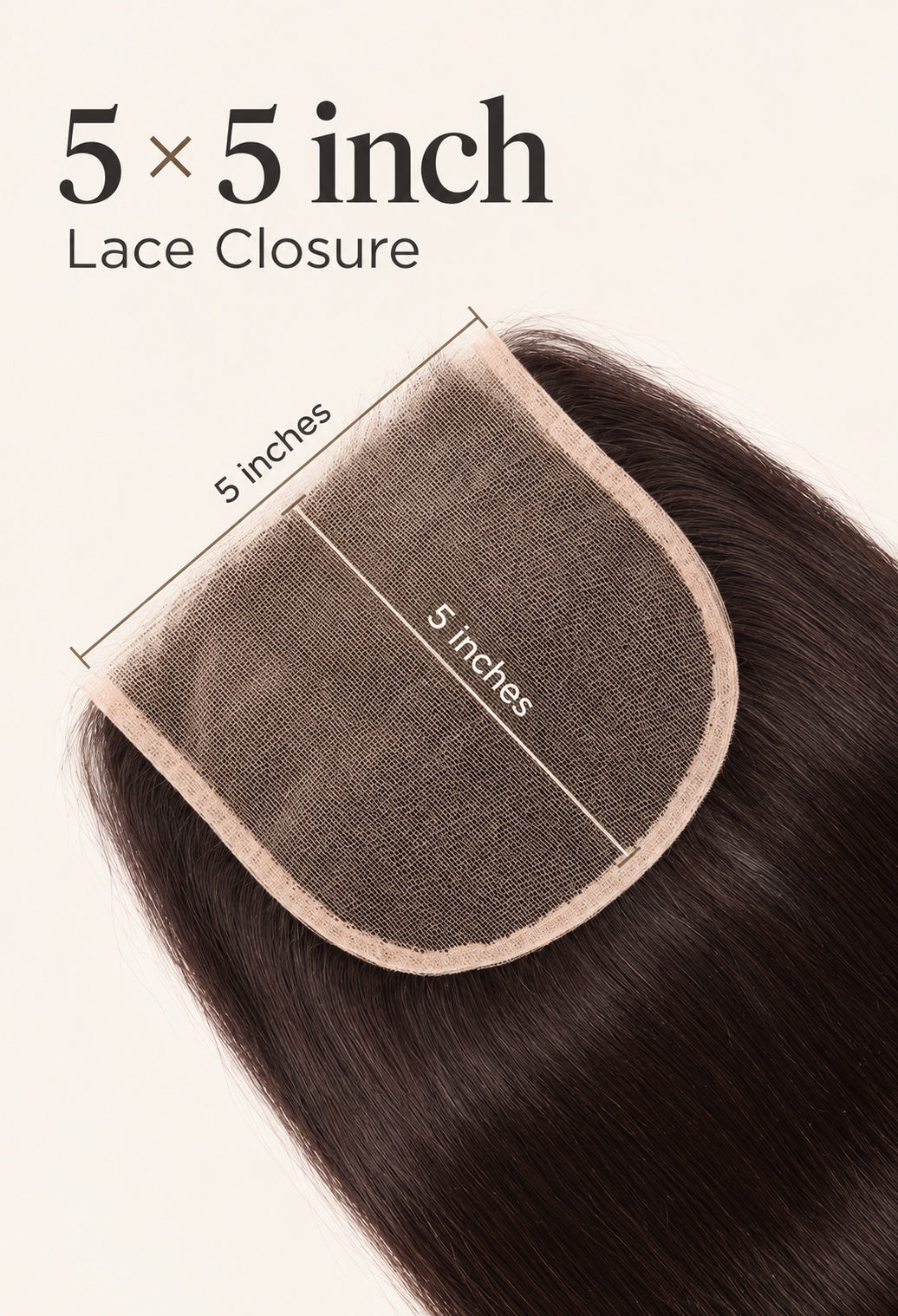 5 by 5 inch lace closure dimensions